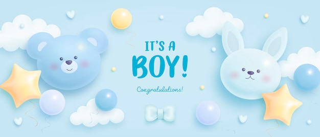 Its a boy baby shower invitation