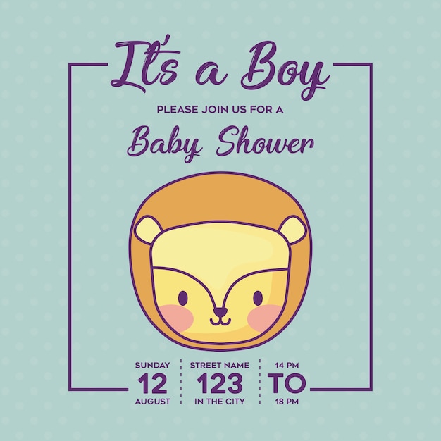 È un ragazzo invito baby shower