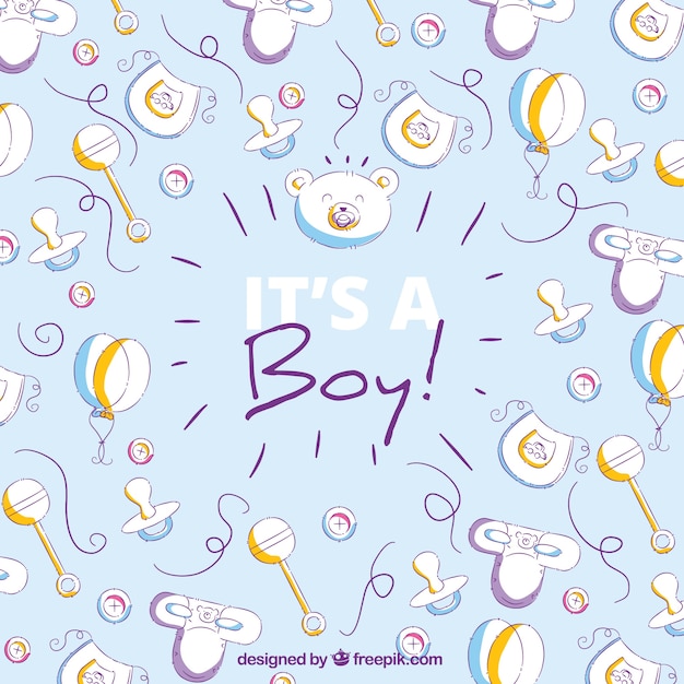 Its a boy background with elements