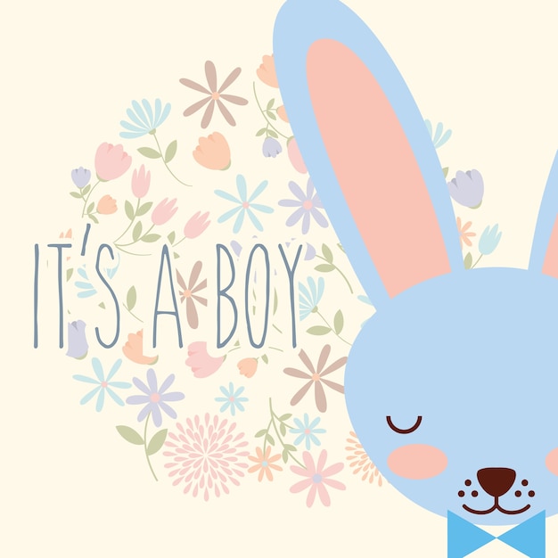 Its a boy blue face rabbit with bow flowers