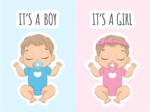 Its a boy and its a girl bay shower card