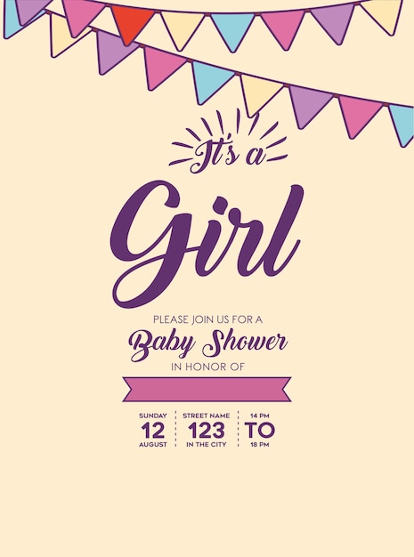 Its a girl baby shower invitation