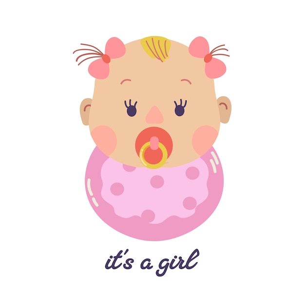 Its a girl icon clipart avatar logotype isolated vector