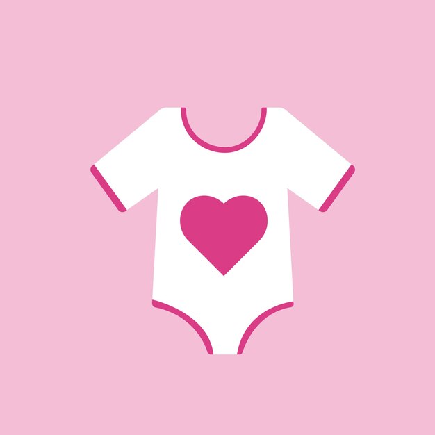 Vector its a girl welcome greeting card for childbirth with hanging bodysuits