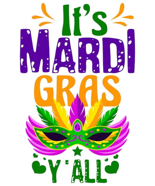 Vettore il suo mardi gras yall