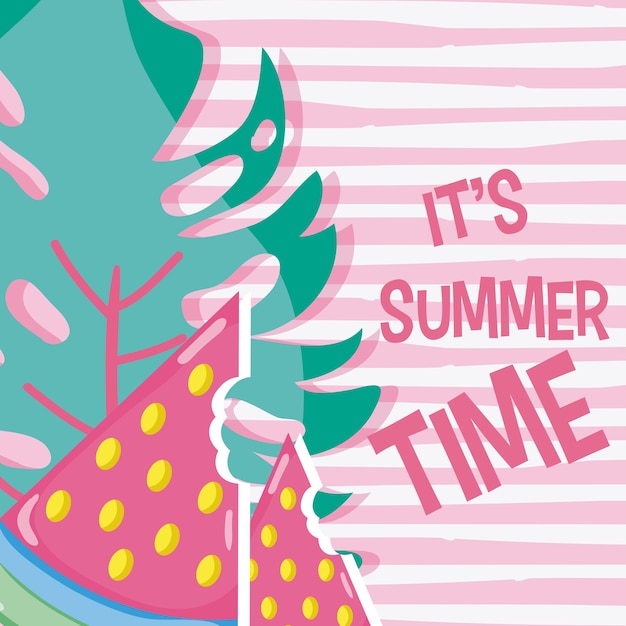 Vector its summer time card