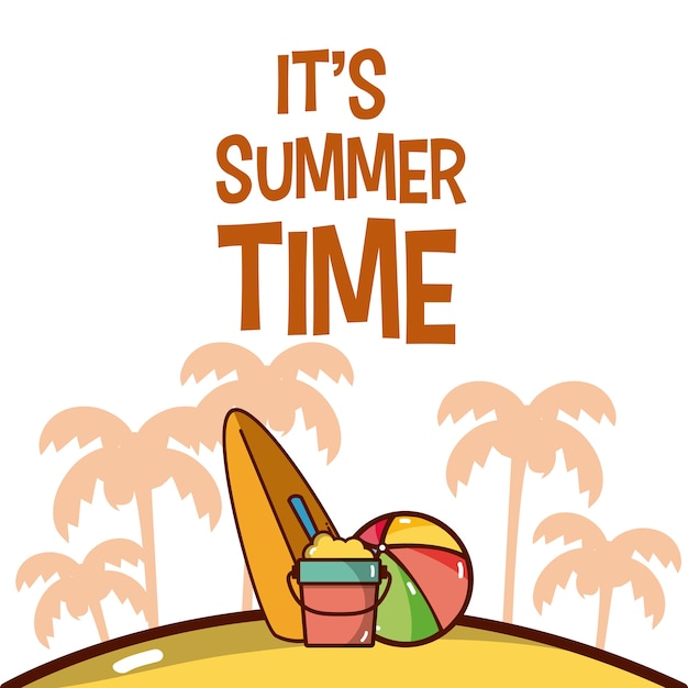 Its summer time cartoon card