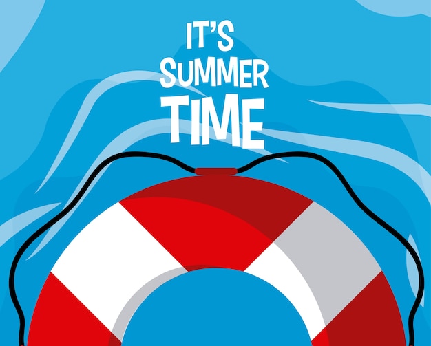 Vector its summer time design vector illustration graphic design