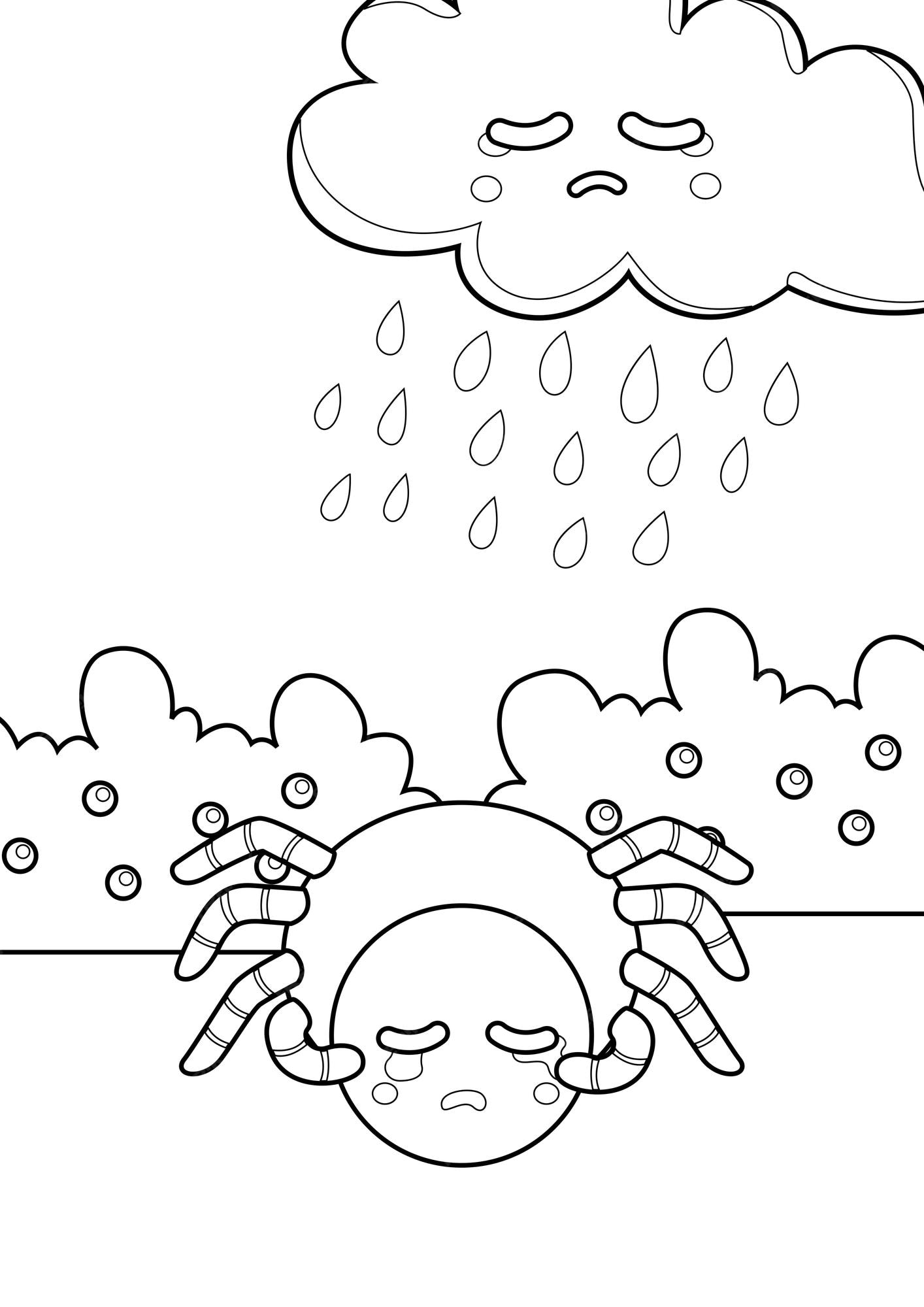 Premium Vector  Itsy bitsy spider from classic song coloring page