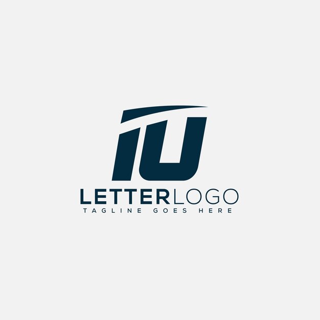 IU Logo Design Template Vector Graphic Branding Element