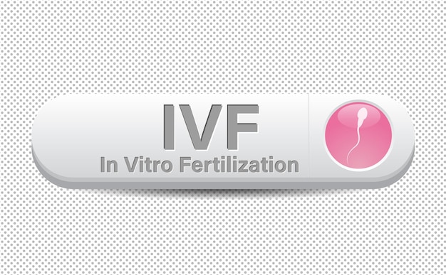 IVF-knop In-vitrofertilisatie Zoekopdracht in de zoekbalk van een internetbrowser Zoekknop informatieposter voor sociaal bewustzijn