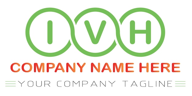 Vettore design del logo della lettera ivh