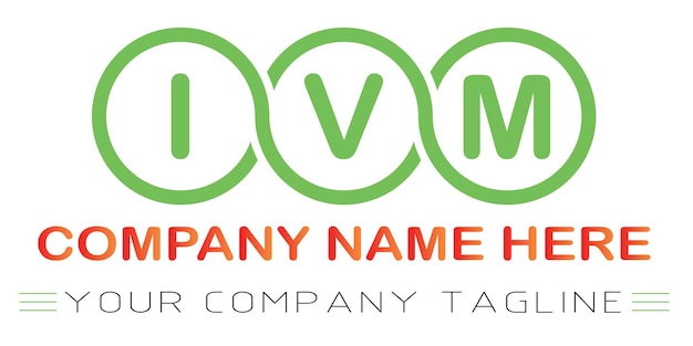 Vector ivm letter logo design