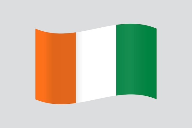 Ivory Coast vlag officiële kleuren vector illustratie