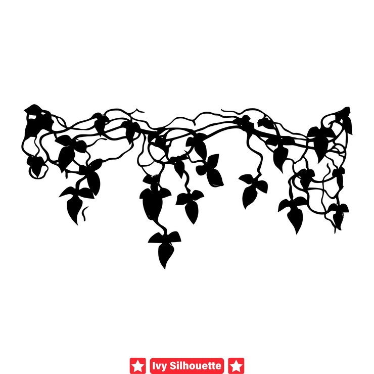 Vector ivy dreamscape imaginative vector silhouettes for dreamy designs