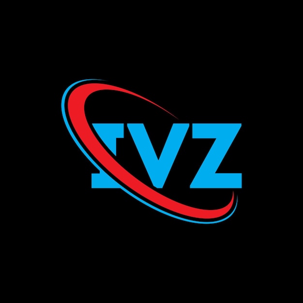 Vector ivz logo ivz letter ivz letter logo ontwerp initialen ivz logo gekoppeld aan cirkel en hoofdletters monogram logo ivz typografie voor technologie bedrijf en vastgoed merk