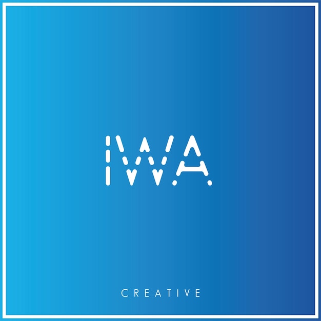 Iwa premium vector latter logo design creative logo vector illustration logo creative monogram