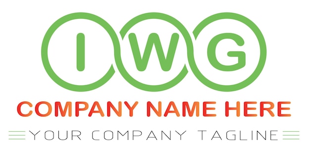 Vector iwg letter logo design