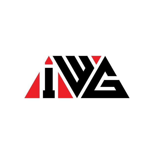 IWG triangle letter logo design with triangle shape IWG triangle logo design monogram IWG triangle vector logo template with red color IWG triangular logo Simple Elegant and Luxurious Logo IWG