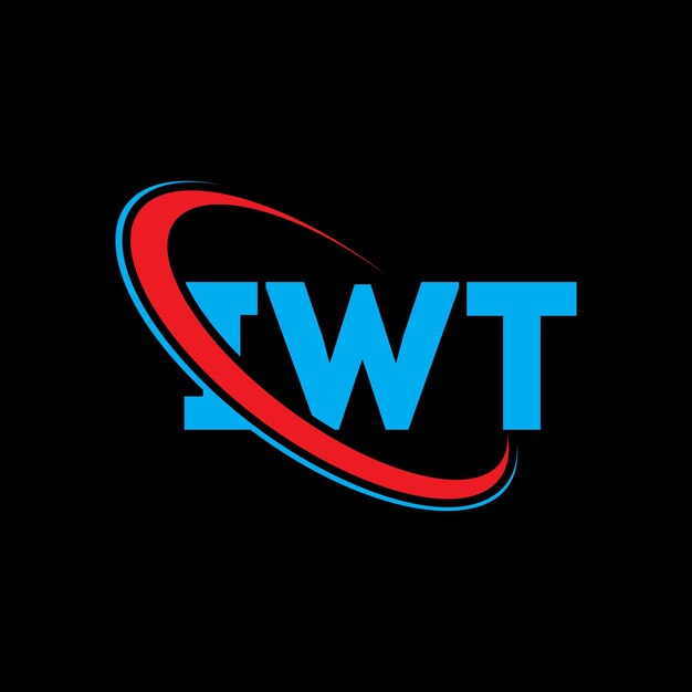 IWT ロゴ IWT 文字 IWT レター ロゴ デザイン IWT イニシャル 円と大文字のモノグラムでリンクされた IWTロゴ テクノロジービジネスと不動産ブランドのIWTタイポグラフィー