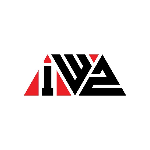 IWZ triangle letter logo design with triangle shape IWZ triangle logo design monogram IWZ triangle vector logo template with red color IWZ triangular logo Simple Elegant and Luxurious Logo IWZ