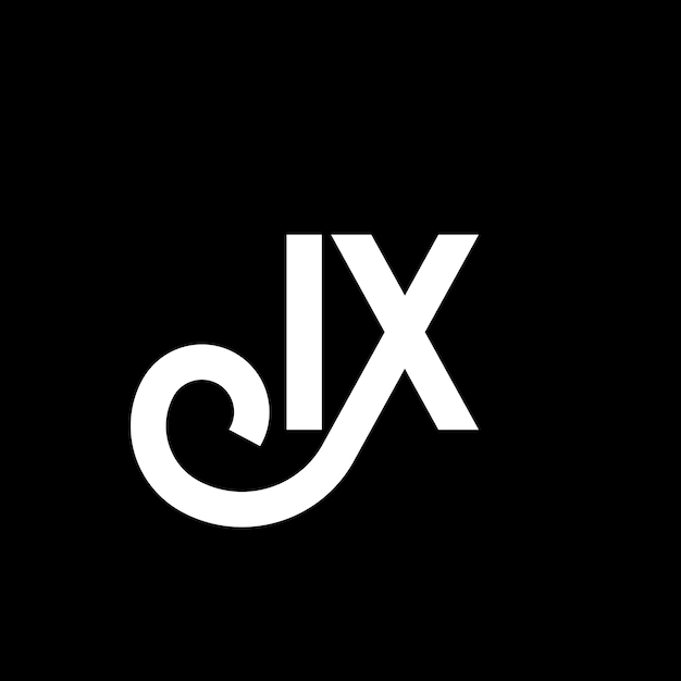 Vector ix letter logo ontwerp op zwarte achtergrond ix creatieve initialen letter logo concept ix letter design ix witte letter ontwerp op zwart achtergrond i x i x logo