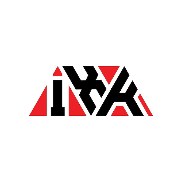 IXK triangle letter logo design with triangle shape IXK triangle logo design monogram IXK triangle vector logo template with red color IXK triangular logo Simple Elegant and Luxurious Logo IXK