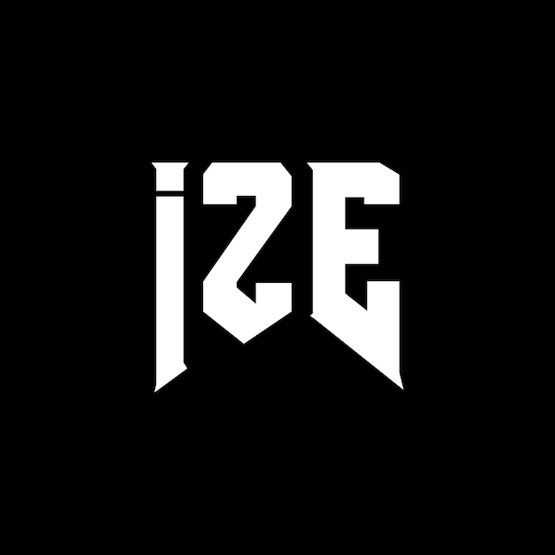 ize letter logo design for technology company ize logo design black and white color combination ize logo ize vector ize design ize icon ize alphabet ize typography logo design