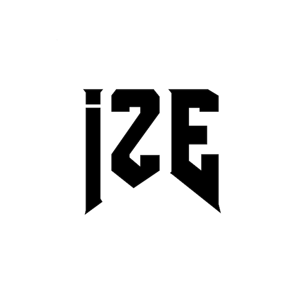 ize letter logo design for technology company ize logo design black and white color combination ize logo ize vector ize design ize icon ize alphabet ize typography logo design