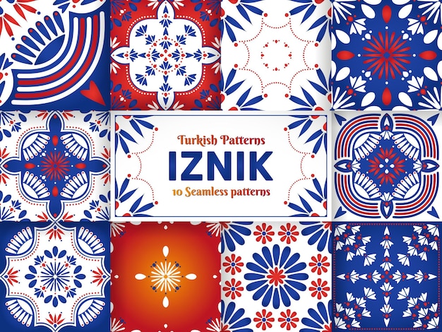 Iznik etnische Turkse naadloze patrooncollectie