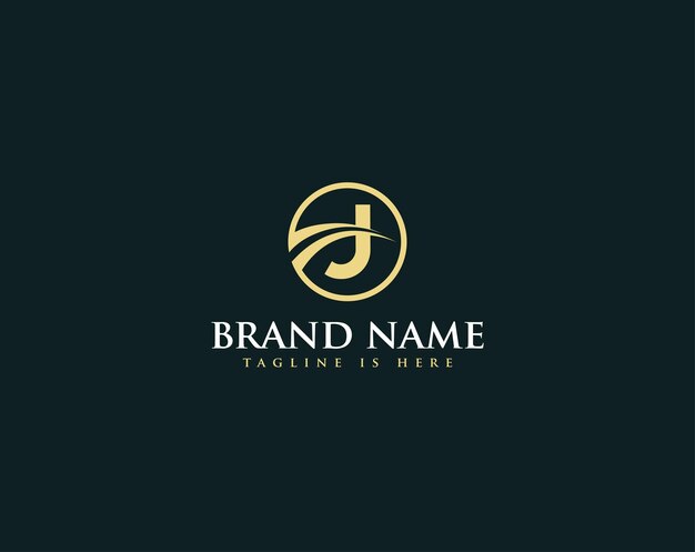 J circle creative logo design template