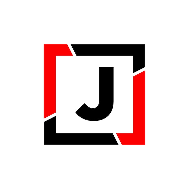 J company brand letter icon J monogram letter