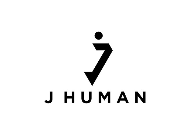 j human logo design vector illustration