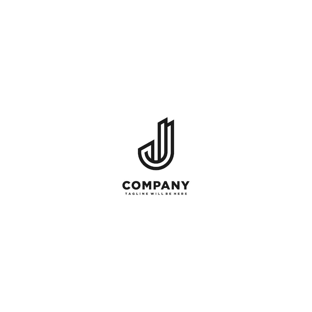 J letter logo design template