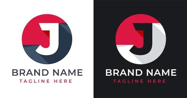 J Letter Logo Design with Circle Shape Style