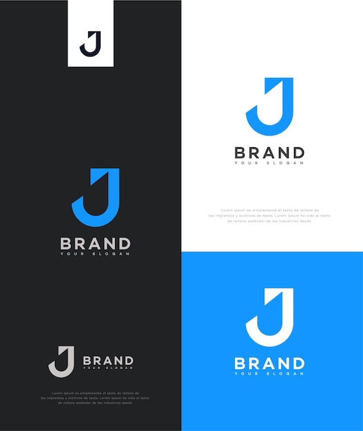 J Letter Logo Icon Brand Identiteit Teken J Letter Symbol Template