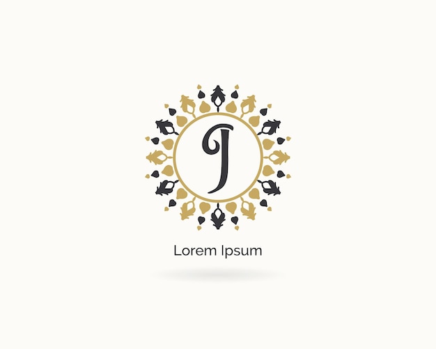 J letter logo ontwerp Luxe letter j monogram Hotel en boutique logo