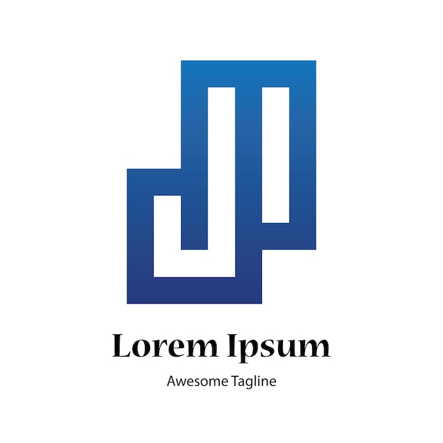 J letter logo ontwerp vector bestand
