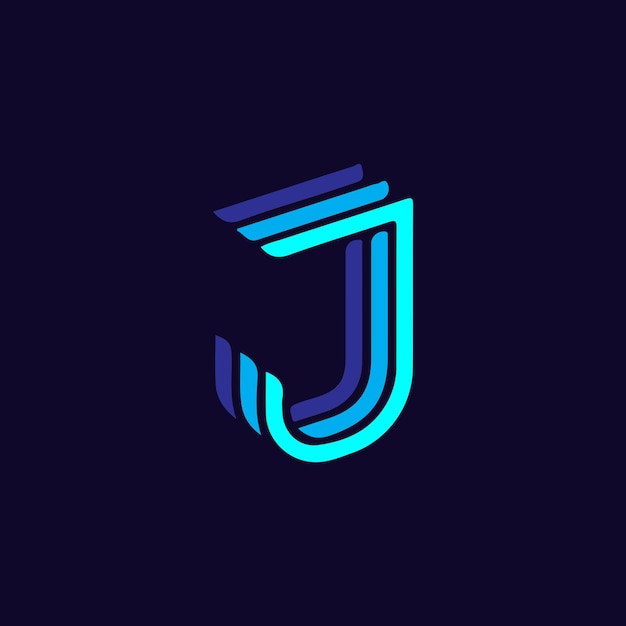 J letter logo template with creative concept and modern unique style