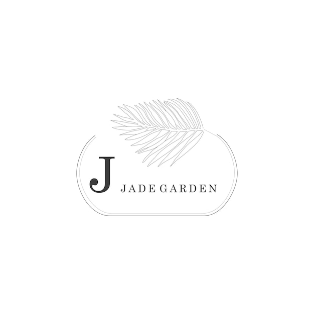 J Letter Logo с креативной цветочной концепцией для компании, бизнеса, красоты, недвижимости Premium векторы