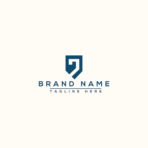 J logo design template elemento di branding grafico vettoriale