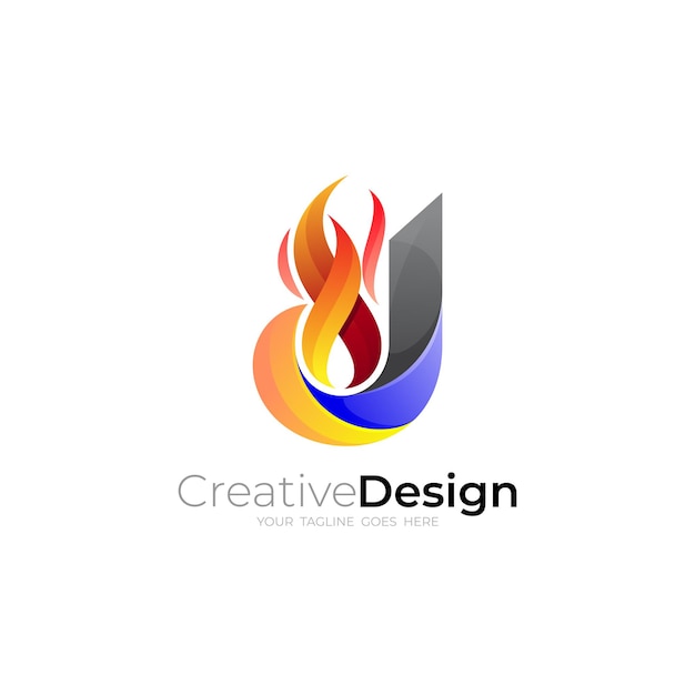 J logo letter J logo en brand design combinatie kleurrijke stijl
