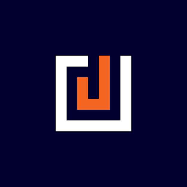 j logo and simple design templat