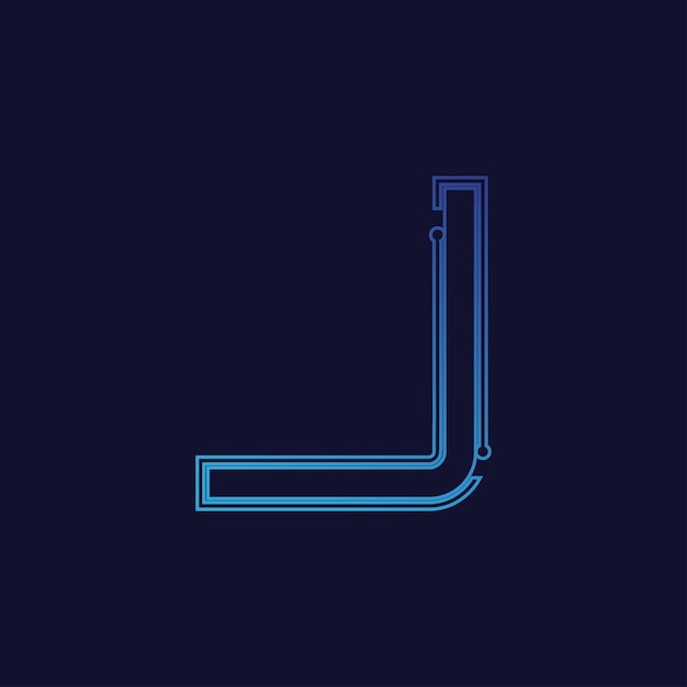 Vettore logo della tecnologia j