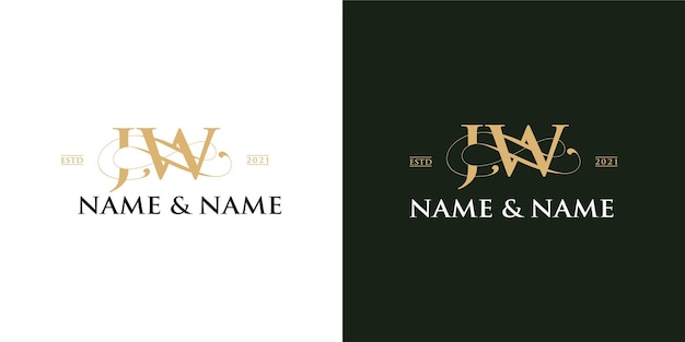 J W logo luxury design