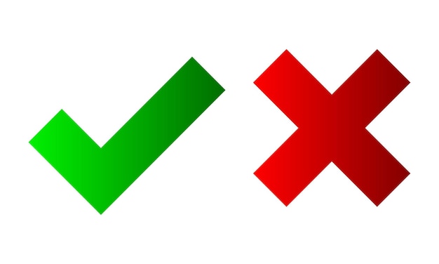 Ja en Nee vinkjes Vectorillustratie