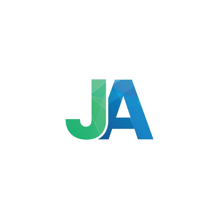 Vector ja initialen letter monogram logo icoon