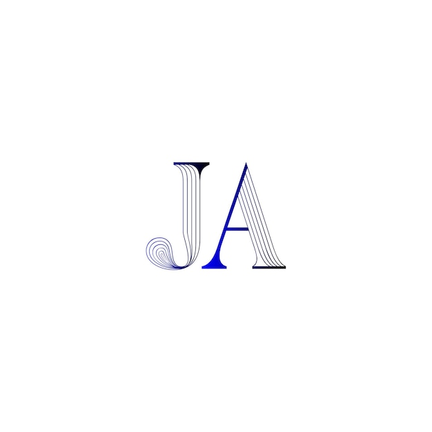 Ja letter logo ontwerp