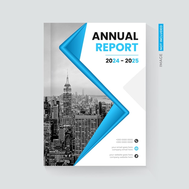 Vector jaarverslag cover ontwerp