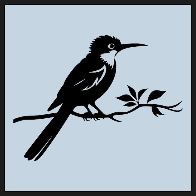 Vector jacamar bird silhouette vector bird silhouette